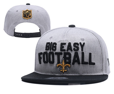 NFL New Orleans Saints Big Easy Football Gray Adjustable Hat