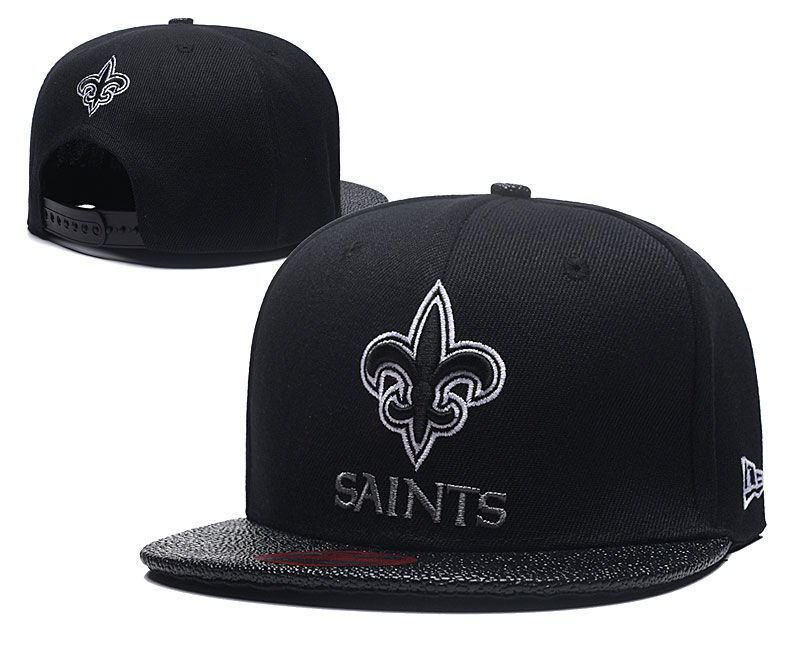 NFL New Orleans Saints Simple Logo Black Adjustable 0
