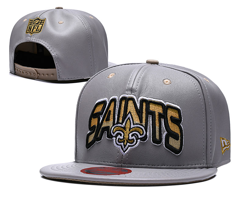 NFL New Orleans Saints Team Logo Black Adjustable Hat  0