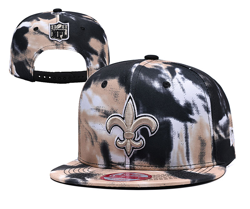 NFL New Orleans Saints Team Logo Black Adjustable Hat