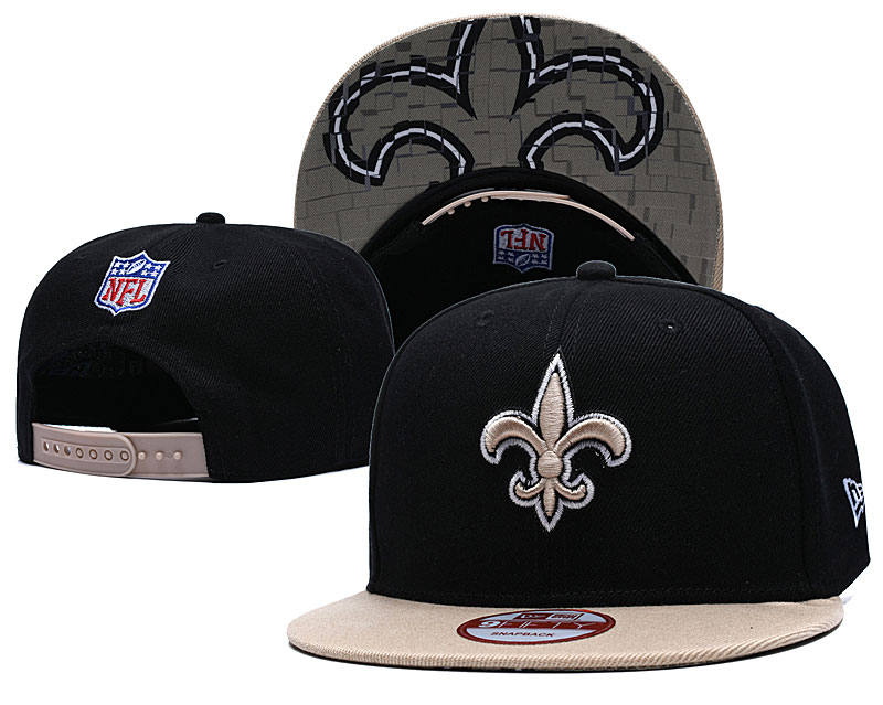 NFL New Orleans Saints Team Logo Black Adjustable Hat
