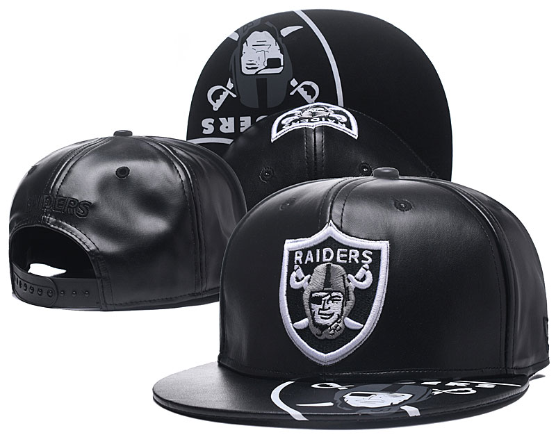 NFL Oakland Raiders Team Logo Black Adjustable Hat 