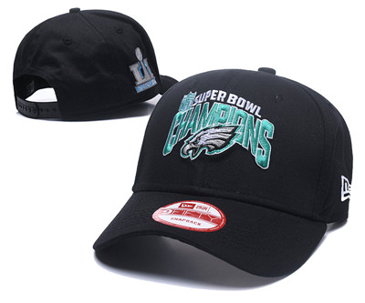 NFL Philadelphia Eagles Team Logo Black 2018 Super Bowl LII Snapback Adjustable Hat