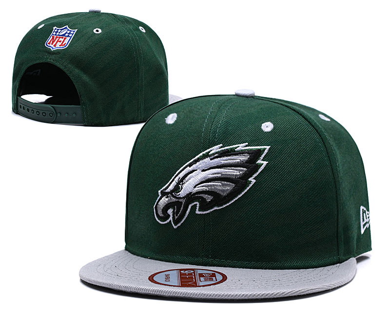 NFL Philadelphia Eagles Team Logo Green Silver Adjustable Hat