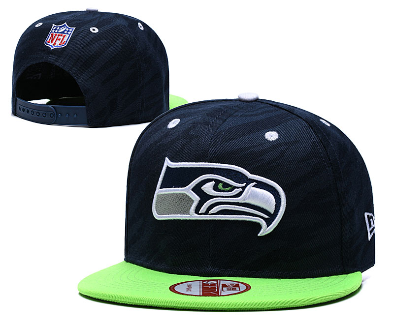 NFL Seattle Seahawks Team Logo Navy Silver Adjustable Hat