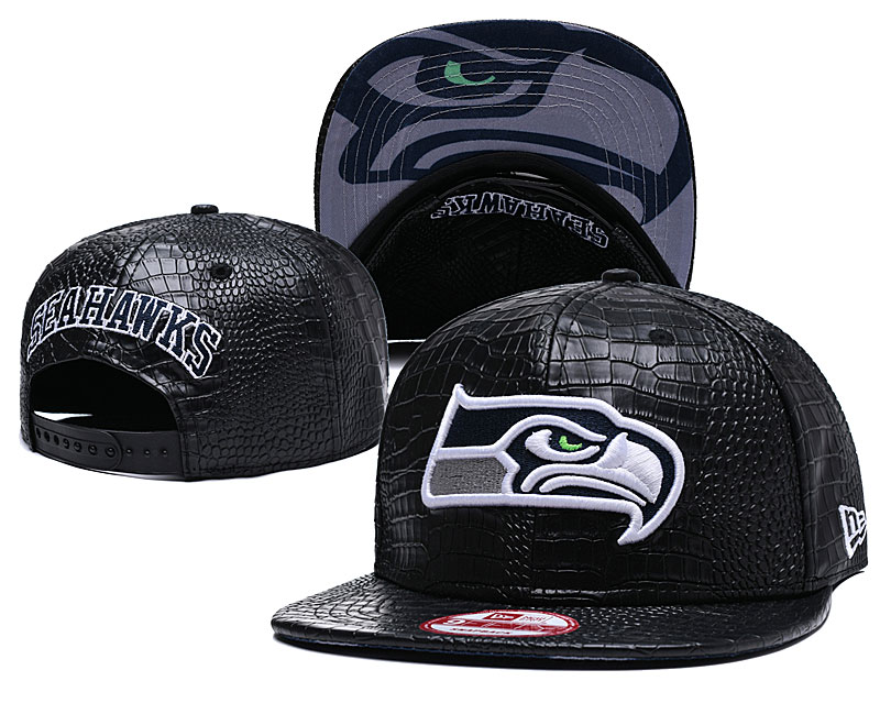 NFL Seattle Seahawks Team Logo Navy Silver Adjustable Hat YD