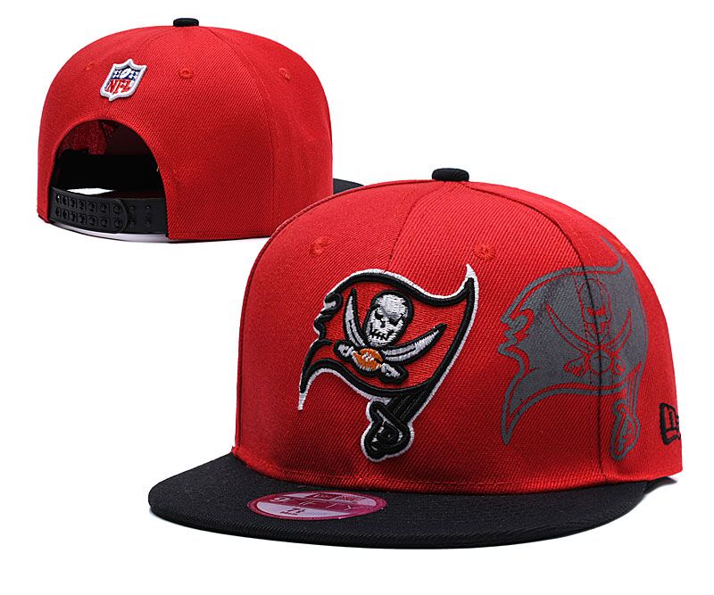 NFL Tampa Bay Buccaneers Team Logo Red Silver Adjustable Hat