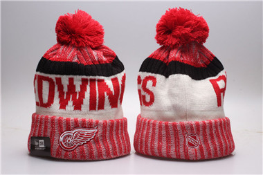 NHL Detroit Red Wings Team Logo Red Knit Hat