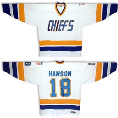 NHL Movie Edtion #HANSON 18 White Jersey