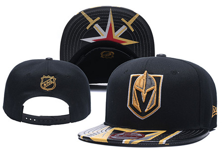 NHL Vegas Golden Knights Team Logo Full Black Adjustable Hat