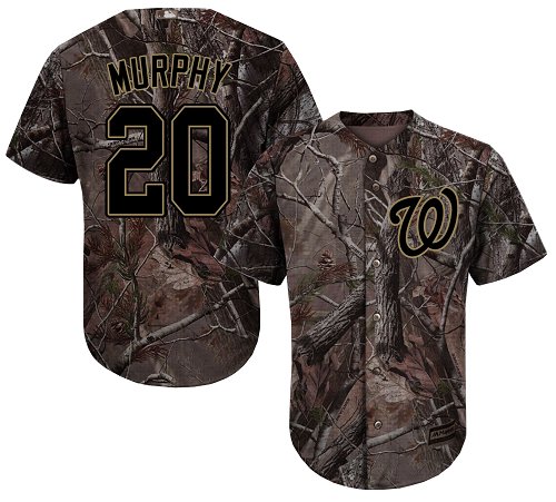 Nationals #20 Daniel Murphy Camo Realtree Collection Cool Base Stitched Baseball Jersey