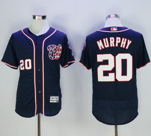 Nationals #20 Daniel Murphy Navy Blue Flexbase Authentic Collection Stitched MLB Jersey Nationals #20 Daniel Murphy Navy Blue Flexbase Authentic Collection Stitched MLB Jersey