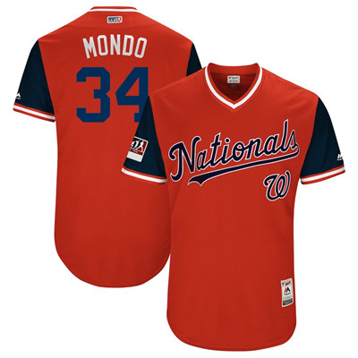 Nationals #34 Bryce Harper Mondo Red 2018 Players' Weekend Authentic Team Jersey