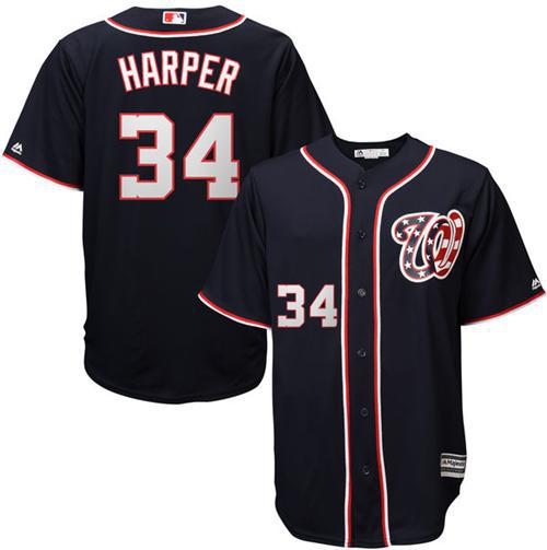 Nationals #34 Bryce Harper Navy Blue New Cool Base Stitched MLB Jersey Nationals #34 Bryce Harper Navy Blue New Cool Base Stitched MLB Jersey
