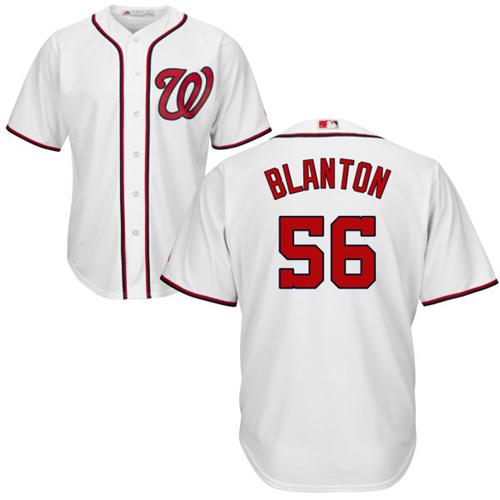 Nationals #56 Joe Blanton White Cool Base Stitched Youth MLB Jersey