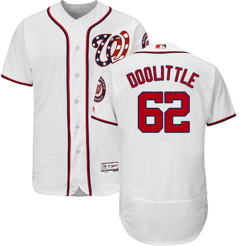 Nationals #62 Sean Doolittle White Flexbase Authentic Collection Stitched Baseball Jersey Nationals #62 Sean Doolittle White Flexbase Authentic Collection Stitched Baseball Jersey