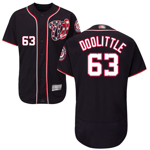 Nationals #63 Sean Doolittle Navy Blue Flexbase Authentic Collection Stitched Baseball Jersey Nationals #63 Sean Doolittle Navy Blue Flexbase Authentic Collection Stitched Baseball Jersey
