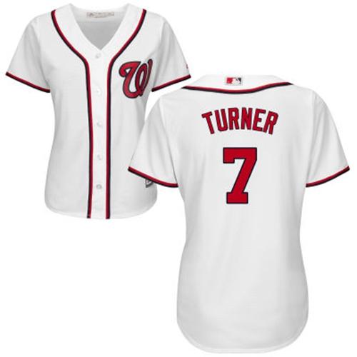 Nationals #7 Trea Turner White Home Women's Stitched MLB Jersey Nationals #7 Trea Turner White Home Women's Stitched MLB Jersey