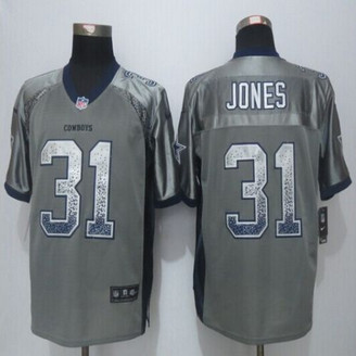 New Dallas Cowboys #31 Byron Jones Grey Men's Stitched NFLCustom  Elite Drift Fashion Jersey