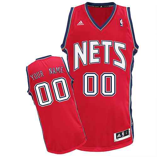 New Jersey Nets Custom Swingman Red Road Jersey