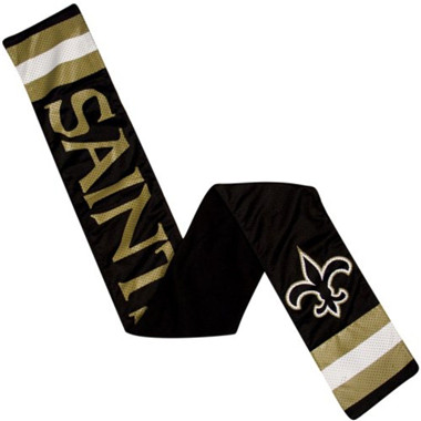 New Orleans Saints Black Metallic Thread Game Scarf -12