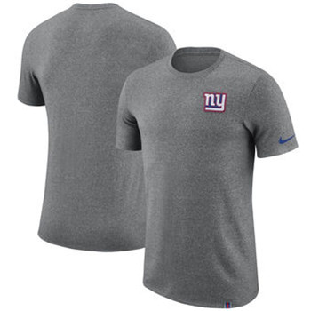 New York Giants Nike Marled Patch T-Shirt - Heathered Gray