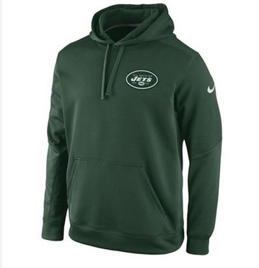 New York Jets Nike KO Chain Fleece Pullover Performance Hoodie Green