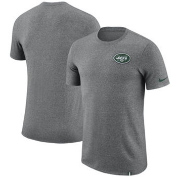 New York Jets Nike Marled Patch T-Shirt - Heathered Gray