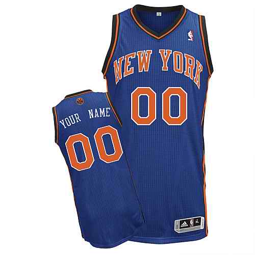 New York Knicks Custom Blue Road Jersey