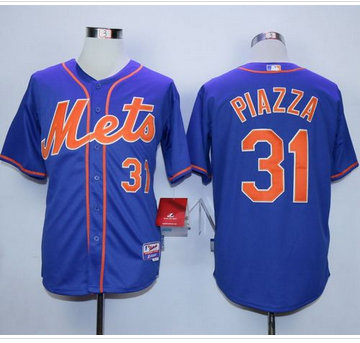 New York Mets #31 Mike Piazza Blue Alternate Home Stitched MLB Jersey