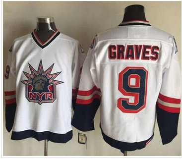 New York Rangers #9 Adam Graves White CCM Statue of Liberty Stitched NHL Jersey New York Rangers #9 Adam Graves White CCM Statue of Liberty Stitched NHL Jersey