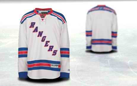 New York Rangers Men Customized White Jersey