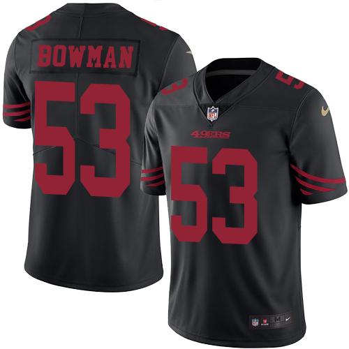 Nike 49ers #53 NaVorro Bowman Black Youth Stitched NFL Limited Rush Jersey Nike 49ers #53 NaVorro Bowman Black Youth Stitched NFL Limited Rush Jersey