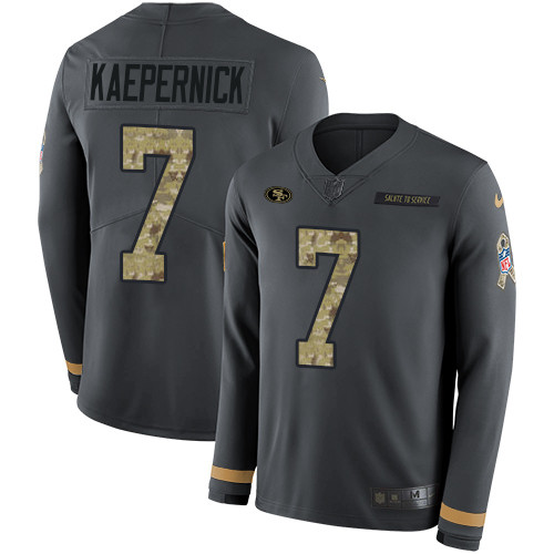 Nike 49ers #7 Colin Kaepernick Anthracite Salute to Service Youth Nike 49ers #7 Colin Kaepernick Anthracite Salute to Service Youth