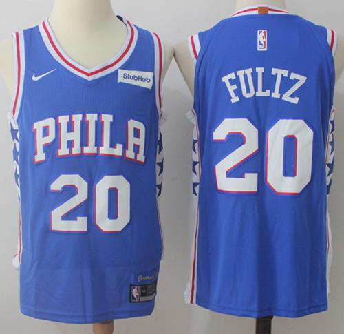 Nike 76ers #20 Markelle Fultz Blue Stitched NBA Jersey