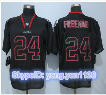 Nike Atlanta Falcons #24 Devonta Freeman Lights Out Black Elite Jersey