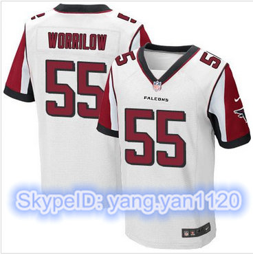 Nike Atlanta Falcons #55 Paul Worrilow White Men's Stitched NFL Elite Jersey
