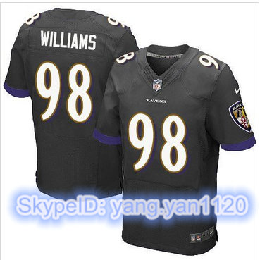 Nike Baltimore Ravens #98 Brandon Williams Black Alternate Men's Stitched NFL New Elite Jersey