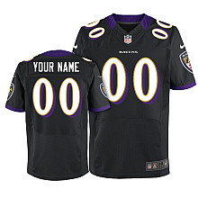 Nike Baltimore Ravens Black Customized Elite Jerseys