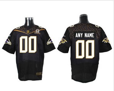 Nike Baltimore Ravens Customized Black 2016 Pro Bowl Men's Stitched NFL Elite Jersey