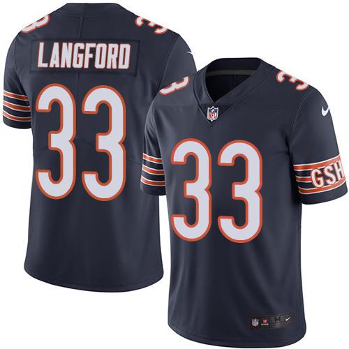 Nike Bears #33 Jeremy Langford Navy Blue Men's Stitched NFL Limited Rush Jersey Nike Bears #33 Jeremy Langford Navy Blue Men's Stitched NFL Limited Rush Jersey