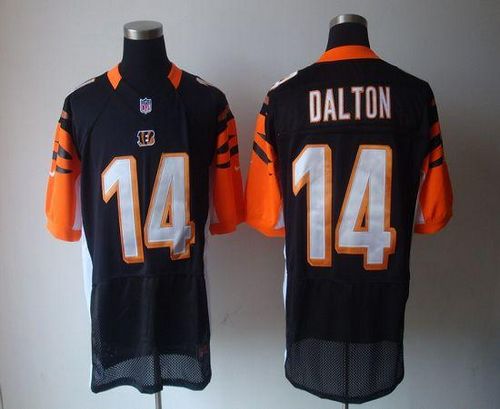 Nike Bengals #14 Andy Dalton Black Team Color Men's Stitched NFL Elite Jersey