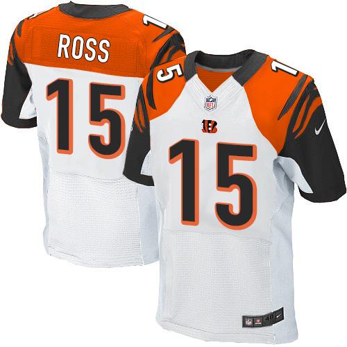Nike Bengals #15 John Ross White Men's Stitched NFL Elite Jersey Nike Bengals #15 John Ross White Men's Stitched NFL Elite Jersey