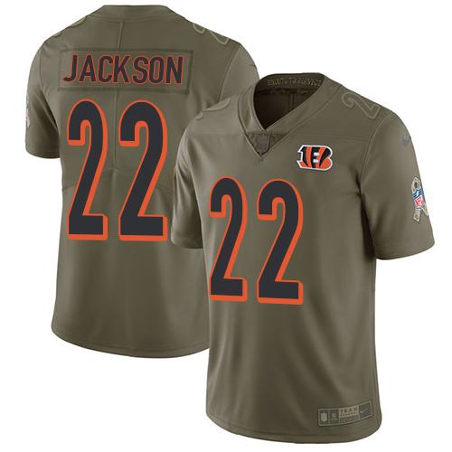 Nike Bengals #22 William Jackson Olive Men's Stitched NFL Limited 2017 Salute To Service Jersey