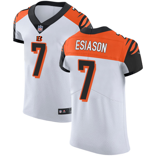 Nike Bengals #7 Boomer Esiason White Men's Stitched NFL Vapor Untouchable Elite Jersey Nike Bengals #7 Boomer Esiason White Men's Stitched NFL Vapor Untouchable Elite Jersey