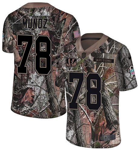 Nike Bengals #78 Anthony Munoz Camo Men's Stitched NFL Limited Rush Realtree Jersey