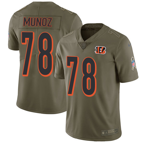 Nike Bengals #78 Anthony Munoz Olive Men's Stitched NFL Limited 2017 Salute To Service Jersey Nike Bengals #78 Anthony Munoz Olive Men's Stitched NFL Limited 2017 Salute To Service Jersey