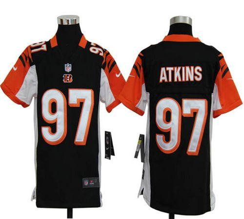 Nike Bengals #97 Geno Atkins Black Team Color Youth Stitched NFL Elite Jersey Nike Bengals #97 Geno Atkins Black Team Color Youth Stitched NFL Elite Jersey