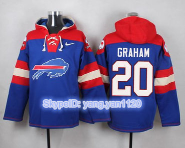 Nike Bills #20 Corey Graham Royal Blue Player Pullover NFL Hoodie Nike Bills #20 Corey Graham Royal Blue Player Pullover NFL Hoodie