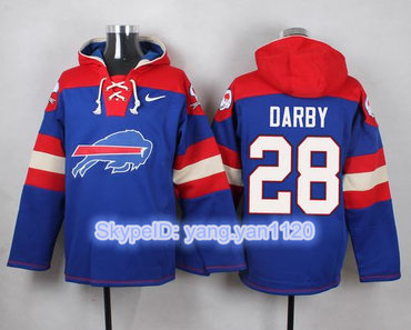 Nike Bills #28 Ronald Darby Royal Blue Player Pullover NFL Hoodie Nike Bills #28 Ronald Darby Royal Blue Player Pullover NFL Hoodie